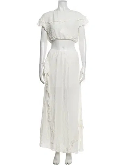 Pre-owned Reformation Linen Skirt Set In Neutrals