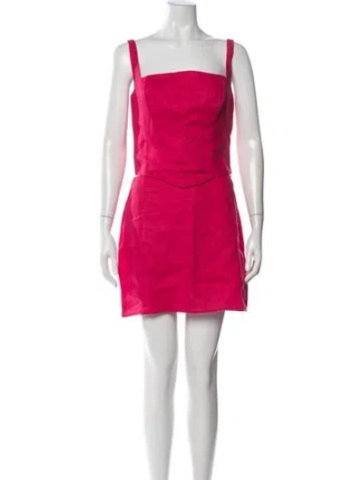 Pre-owned Reformation Linen Skirt Set In Pink