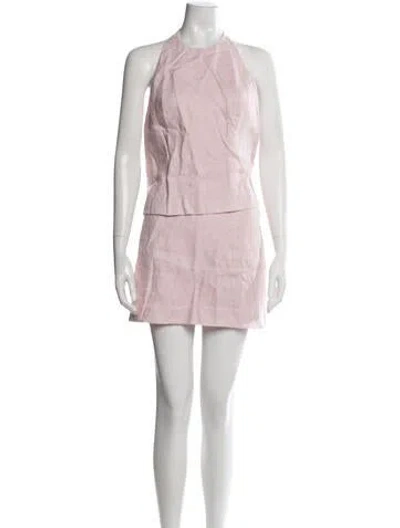 Pre-owned Reformation Linen Skirt Set In Pink