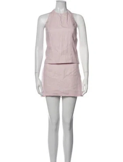 Pre-owned Reformation Linen Skirt Set In Pink