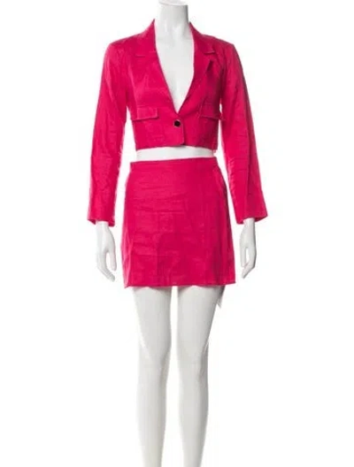 Pre-owned Reformation Linen Skirt Set In Red