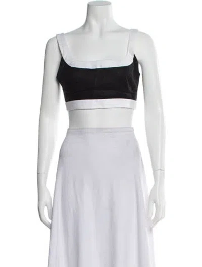 Pre-owned Reformation Linen Square Neckline Sports Bra In Pink