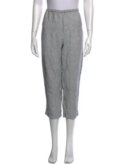 Pre-owned Reformation Linen Straight Leg Pants In Grey
