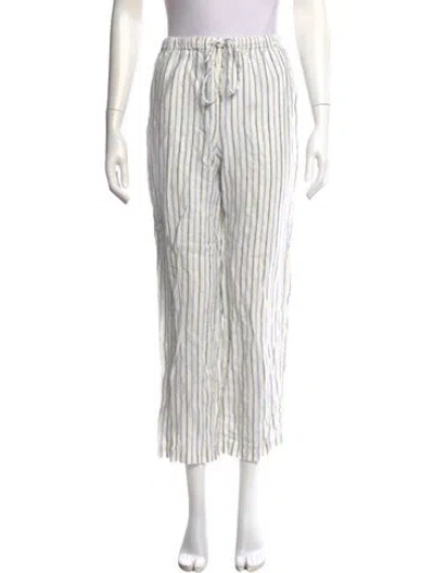 Pre-owned Reformation Linen Straight Leg Pants In Neutral