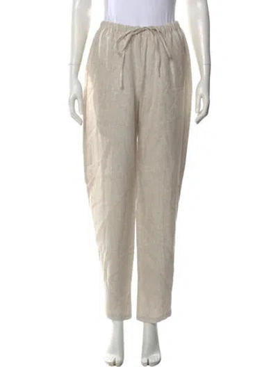 Pre-owned Reformation Linen Straight Leg Pants W/ Tags In Neutral