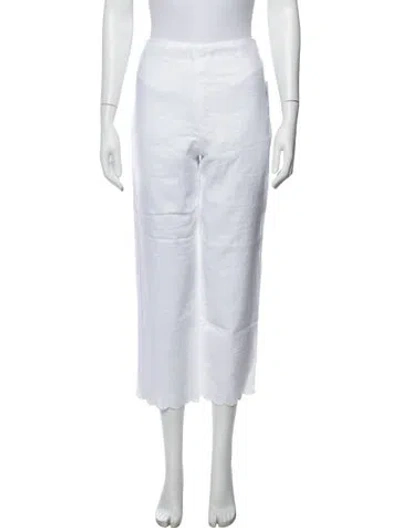 Pre-owned Reformation Linen Straight Leg Pants W/ Tags In White