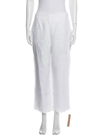 Pre-owned Reformation Linen Straight Leg Pants W/ Tags In White