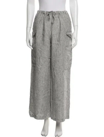 Pre-owned Reformation Linen Striped Lounge Set In Neutrals