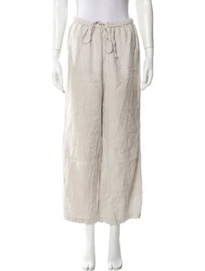 Pre-owned Reformation Linen Sweatpants In Neutral