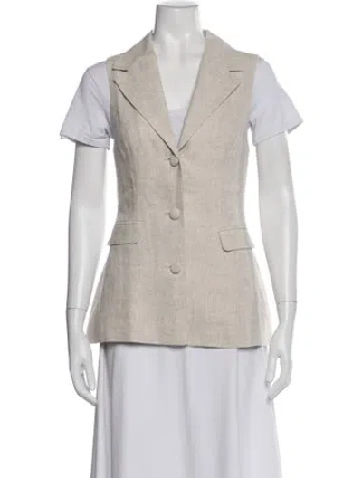 Pre-owned Reformation Linen Vest In Neutral