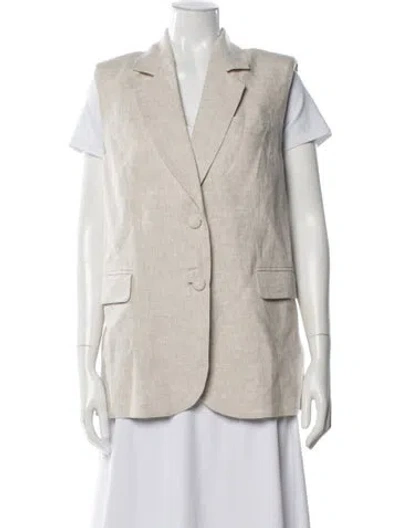 Pre-owned Reformation Linen Vest In Neutral