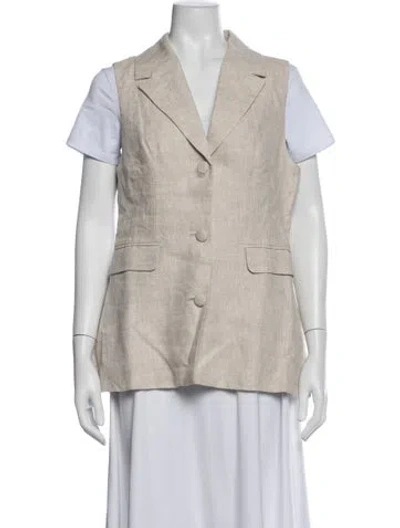 Pre-owned Reformation Linen Vest In Neutral