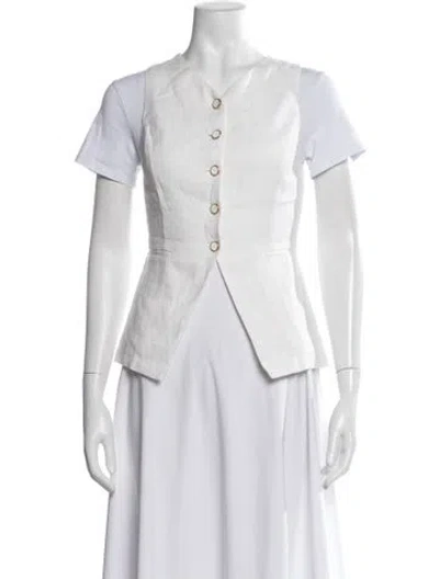 Pre-owned Reformation Linen Vest In Neutrals