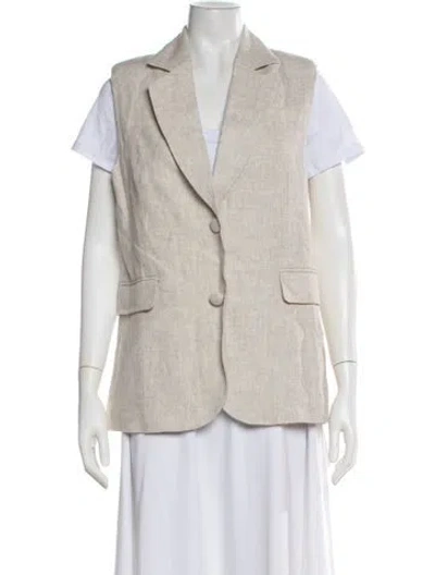 Pre-owned Reformation Linen Vest In Neutrals