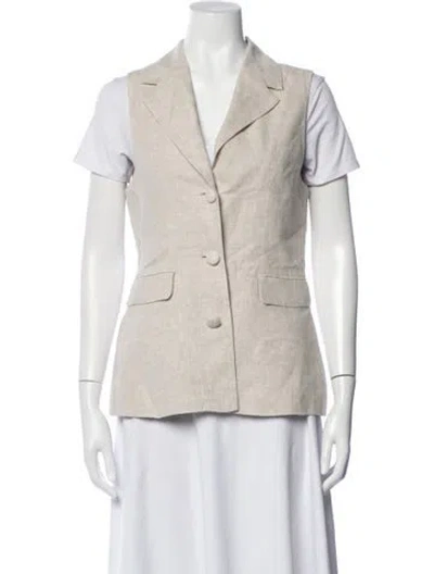 Pre-owned Reformation Linen Vest In Neutrals