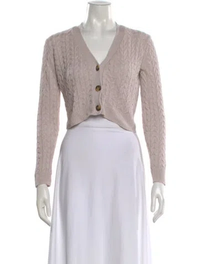 Pre-owned Reformation Linen V-neck Sweater In Purple