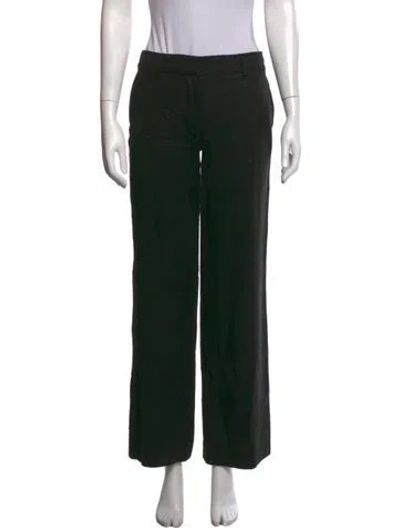 Pre-owned Reformation Linen Wide Leg Pants In Black