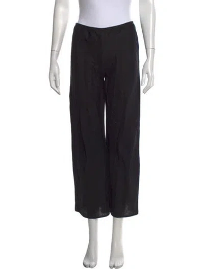 Pre-owned Reformation Linen Wide Leg Pants In Blue