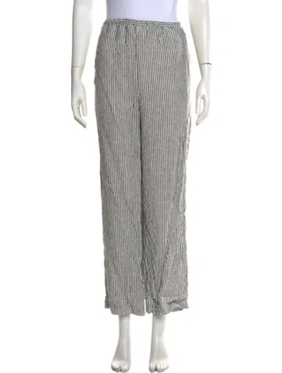 Pre-owned Reformation Linen Wide Leg Pants In Burgundy