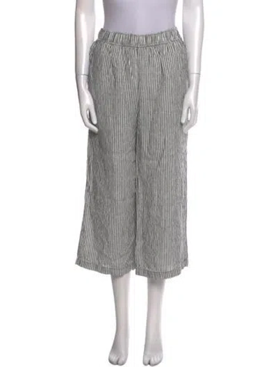 Pre-owned Reformation Linen Wide Leg Pants In Gray