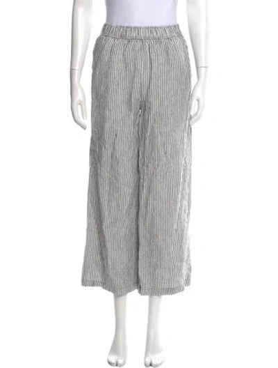 Pre-owned Reformation Linen Wide Leg Pants In Gray