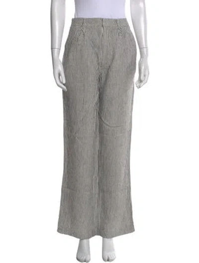 Pre-owned Reformation Linen Wide Leg Pants In Multi