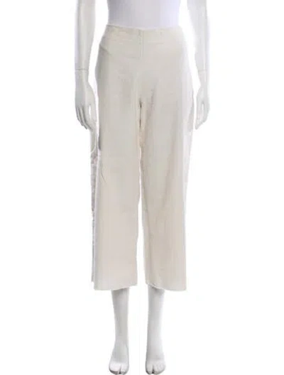 Pre-owned Reformation Linen Wide Leg Pants In Neutral