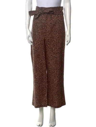 Pre-owned Reformation Linen Wide Leg Pants In Neutral