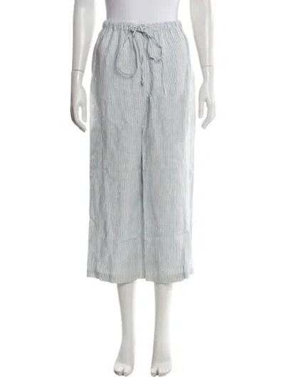 Pre-owned Reformation Linen Wide Leg Pants In Neutral