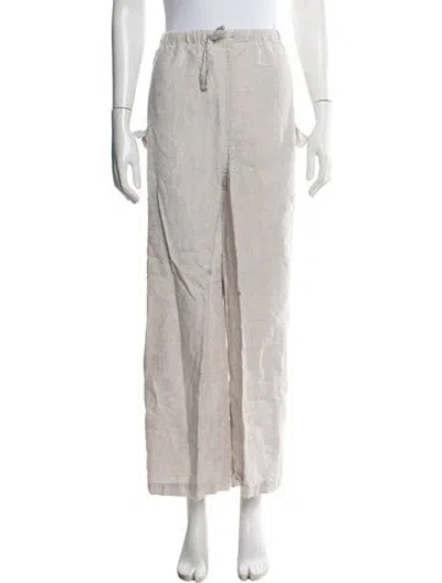 Pre-owned Reformation Linen Wide Leg Pants In Neutral