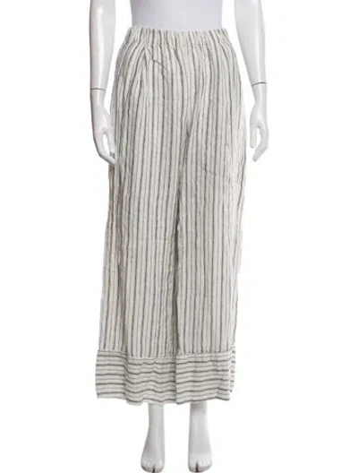 Pre-owned Reformation Linen Wide Leg Pants In Neutral