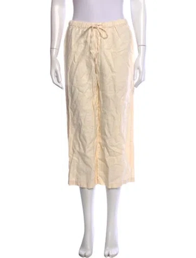 Pre-owned Reformation Linen Wide Leg Pants In Neutrals