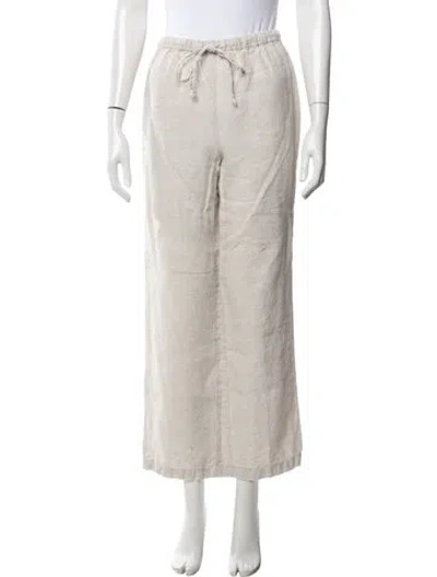 Pre-owned Reformation Linen Wide Leg Pants In Neutrals