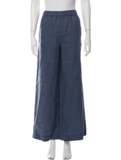 Pre-owned Reformation Linen Wide Leg Pants W/ Tags In Blue