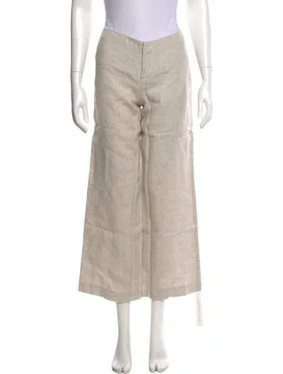 Pre-owned Reformation Linen Wide Leg Pants W/ Tags In Neutral