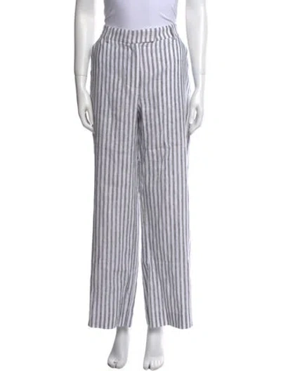 Pre-owned Reformation Linen Wide Leg Pants In White