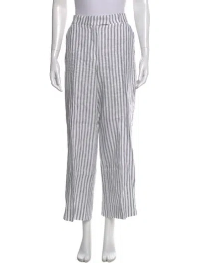 Pre-owned Reformation Linen Wide Leg Pants In White