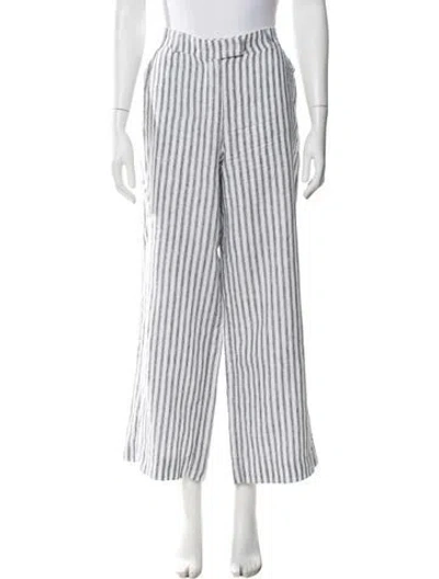 Pre-owned Reformation Linen Wide Leg Pants In White