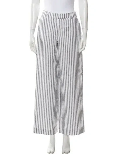Pre-owned Reformation Linen Wide Leg Pants In White