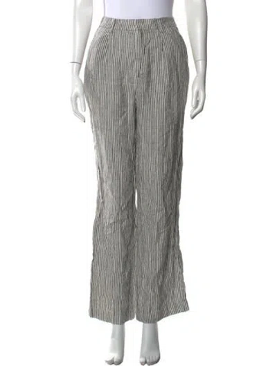 Pre-owned Reformation Linen Wide Leg Pants In White