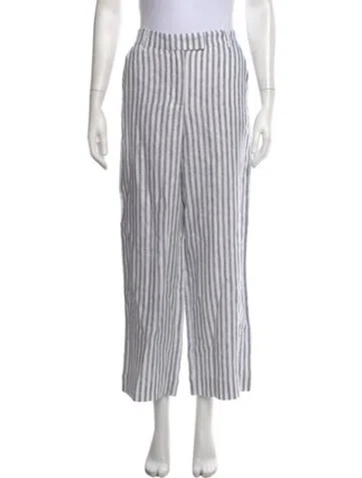 Pre-owned Reformation Linen Wide Leg Pants In White