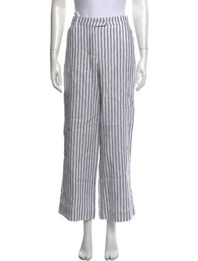 Pre-owned Reformation Linen Wide Leg Pants In White