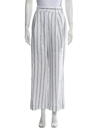 Pre-owned Reformation Linen Wide Leg Pants In White