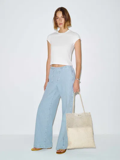 Reformation Lissa T-shirt Ivory Xl In White