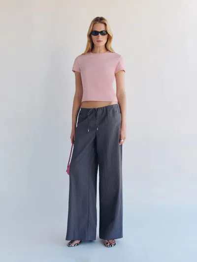 Reformation T-shirt Lissa Rose L In Pink
