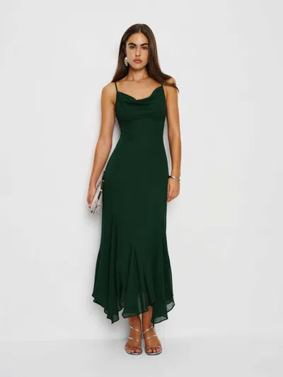 Reformation Lluvia Dress In Green