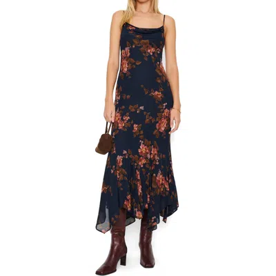 Reformation Lluvia Floral Print Sleeveless Maxi Dress In Blue
