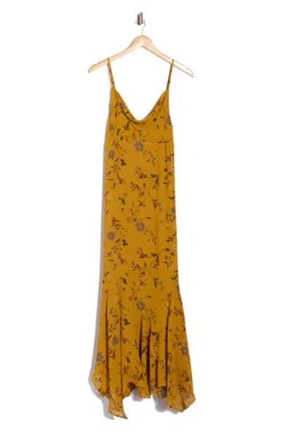 Reformation Lluvia Floral Sleeveless Dress In Yellow