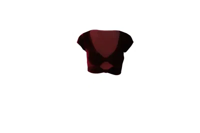 Reformation Lois Cut Out Top In Burgundy Polyester In Red