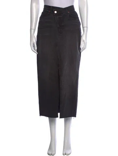 Pre-owned Reformation Long Skirt In Black